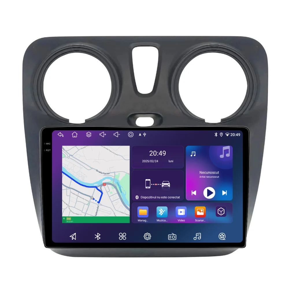 Navigatie Dacia Dokker (2012-2020) Android, Ecran 9 inch, 4GB RAM 64GB, 8-core