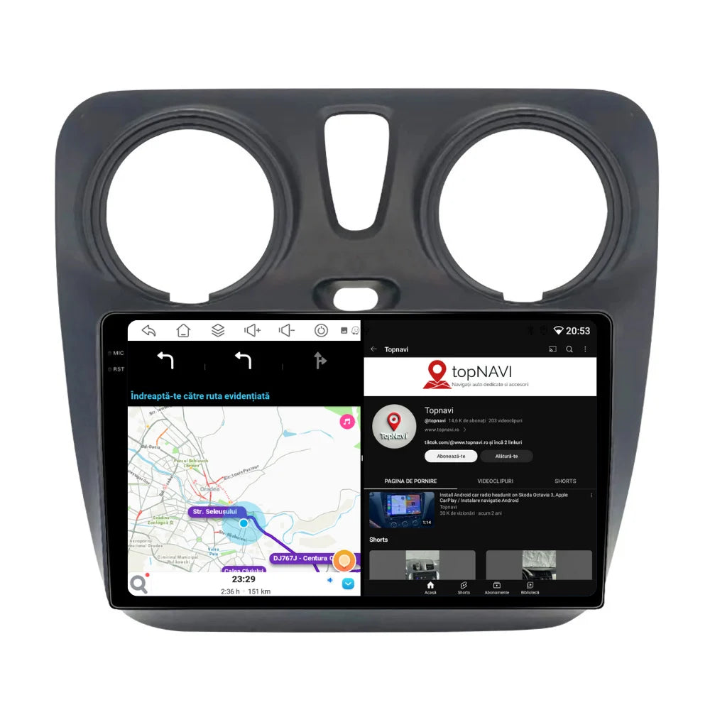 Navigatie Dacia Dokker (2012-2020) Android, Ecran 9 inch, 6GB RAM 128GB, 8-core