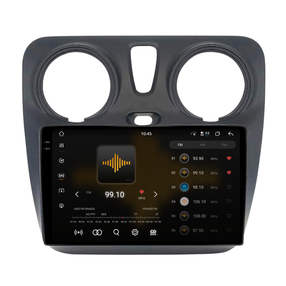 Navigatie Dacia Dokker (2012-2020), Android, Ecran 9 inch 2K, 12GB RAM 256GB, 8-core