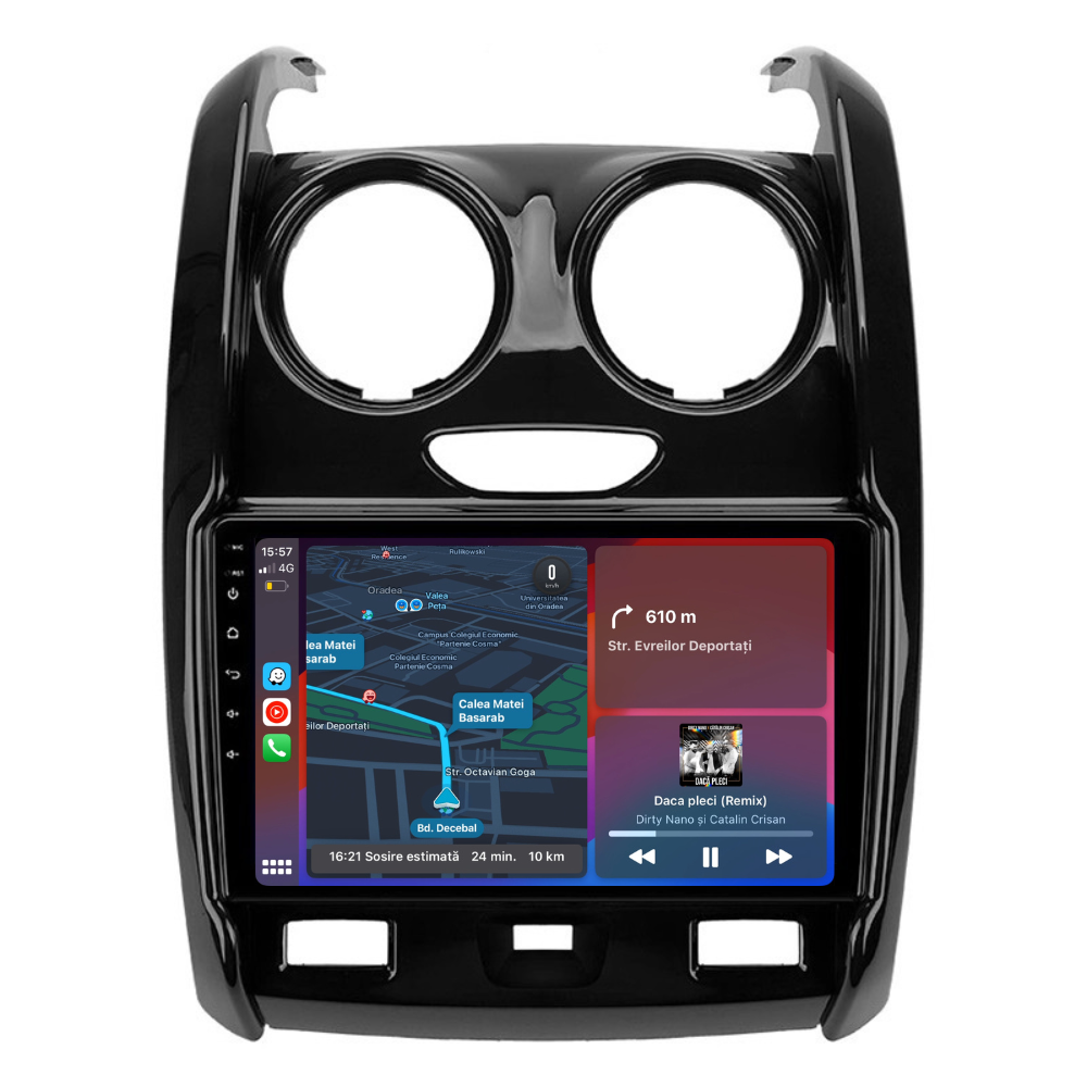 Navigatie Dacia Duster (2012-2019), Android, Ecran 9 inch, 1GB RAM 32GB