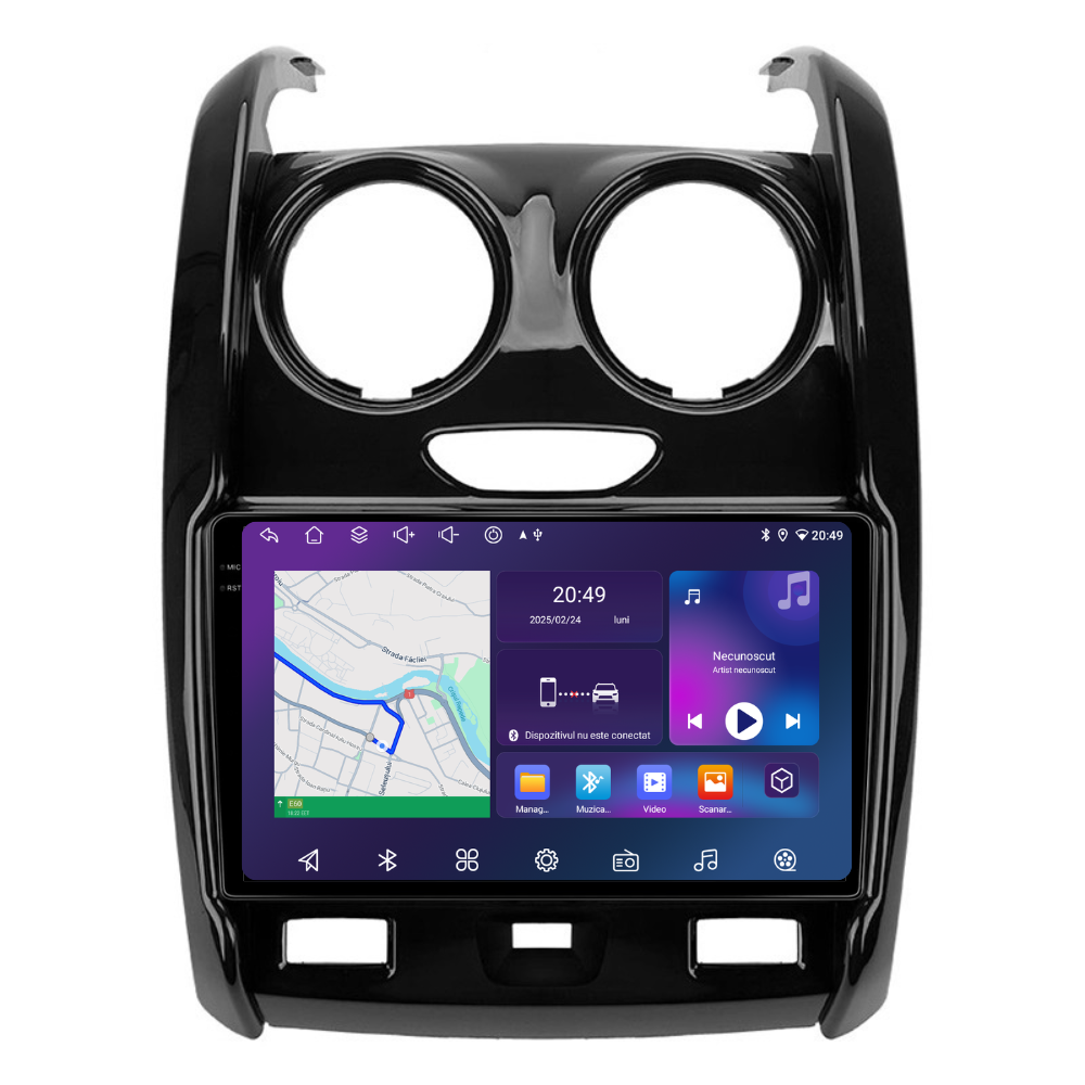 Navigatie Dacia Duster (2012-2019), Ecran 9 inch, 6GB RAM 128GB, 8-core