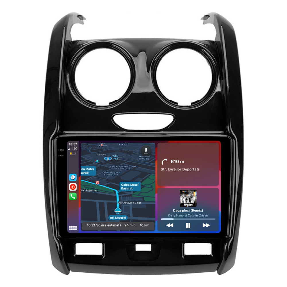 Navigatie Dacia Duster 2012-2019, Android 13,Ecran 2K, 4GB RAM 64GB, Octa Core, carplay /android auto