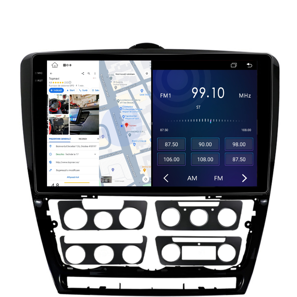 Navigatie Skoda octavia 2 2008-2013, Android 13,Ecran 2K, 4GB RAM 64GB, Octa Core, carplay /android auto