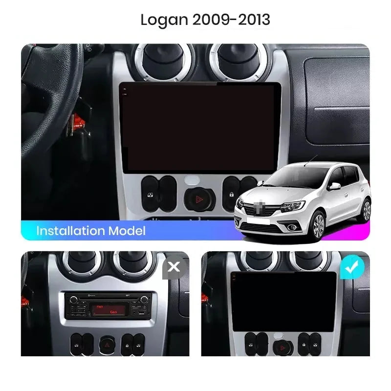Navigatie Dacia Sandero 1 (2008-2013), Android, 1GB RAM 32GB, ecran 9 inch
