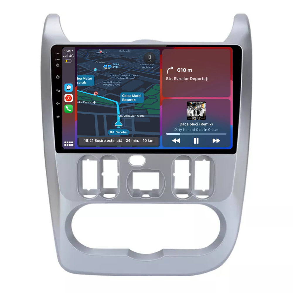 Navigatie Dacia Sandero 1 (2008-2013), Android, 1GB RAM 32GB, ecran 9 inch