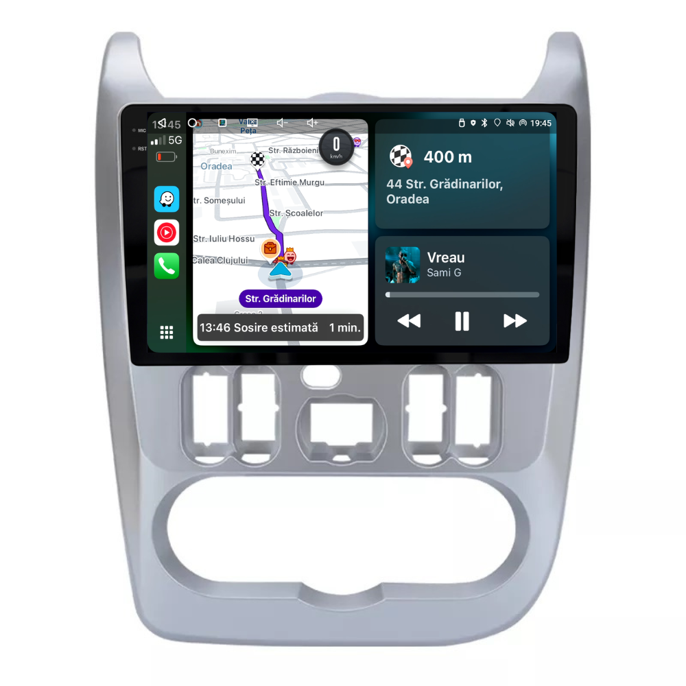 Navigatie Dacia Sandero 1 (2009-2013), Android, Ecran 9 inch, 6GB RAM 128GB, 8-core