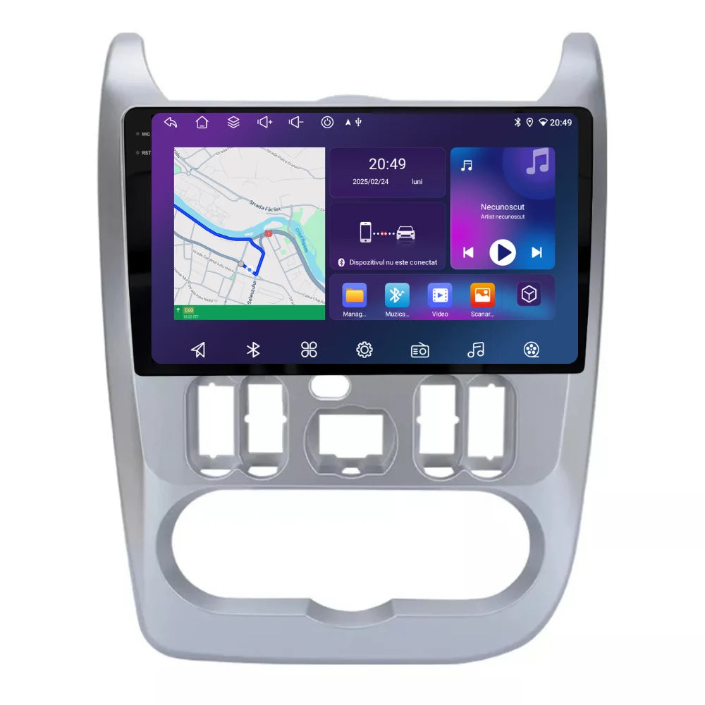 Navigatie Dacia Sandero 1 (2009-2013), Android, Ecran 9 inch, 4GB RAM 64GB, 8-core