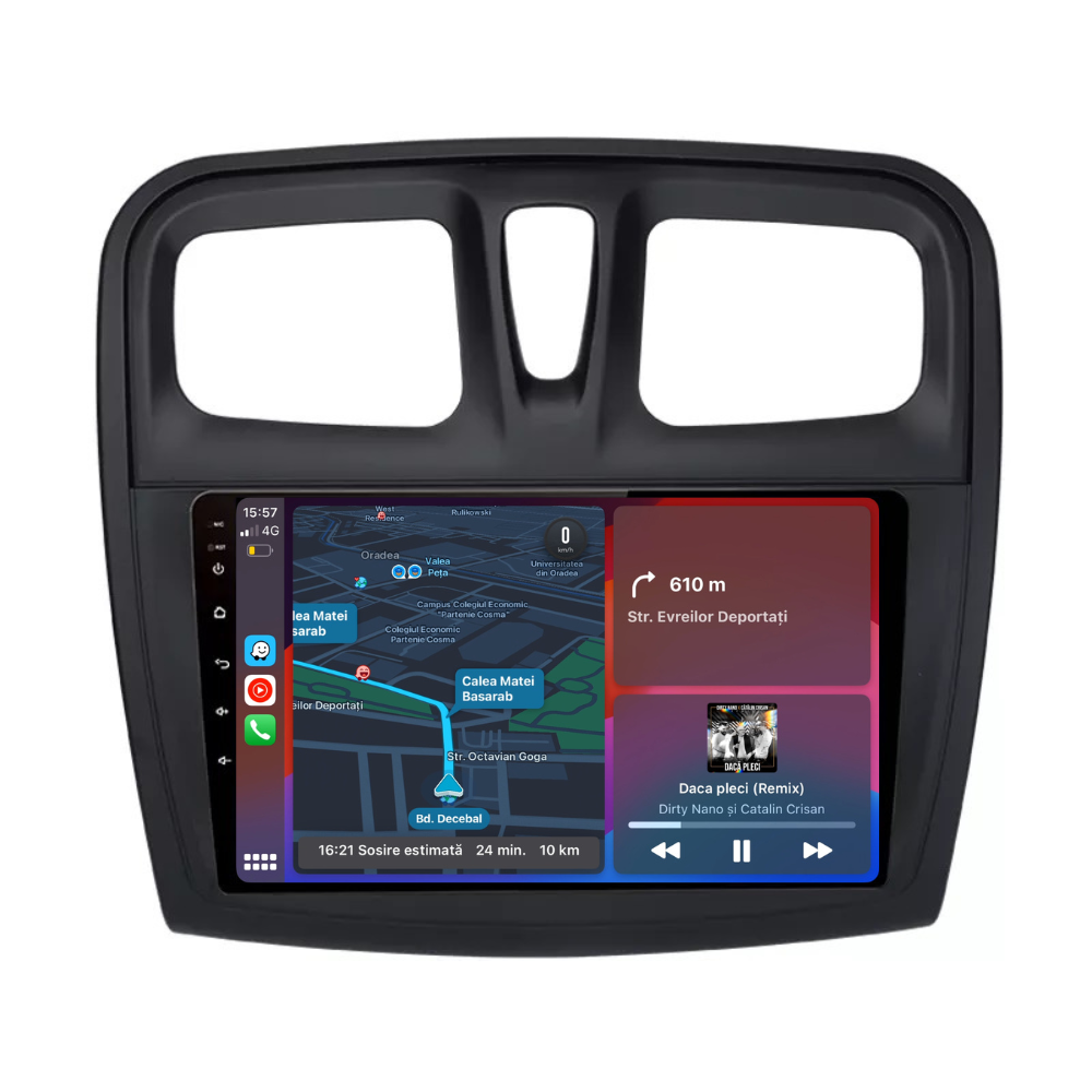 Navigatie Dacia Sandero 2 (2012-2020), Android, 1GB RAM 32GB, ecran 9 inch
