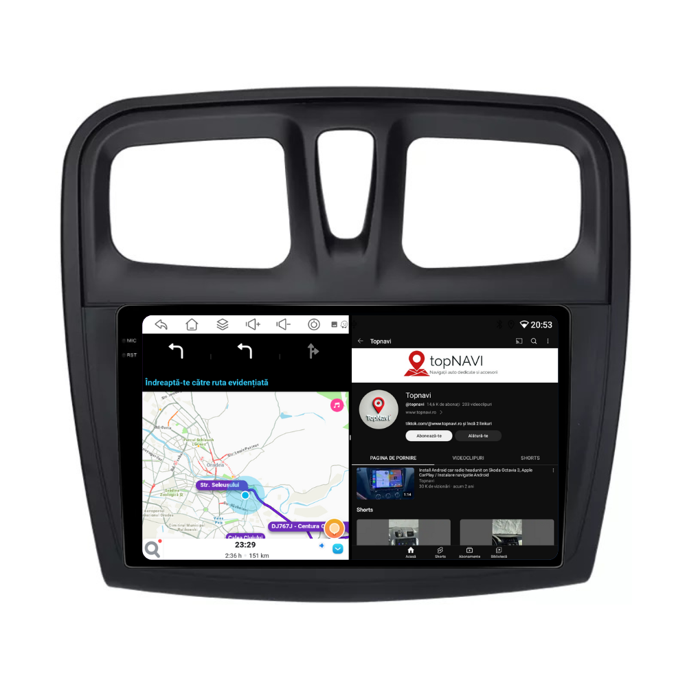 Navigatie Dacia Sandero 2 (2012-2020), Android, Ecran 9 inch, 4GB RAM 64GB, 8-core