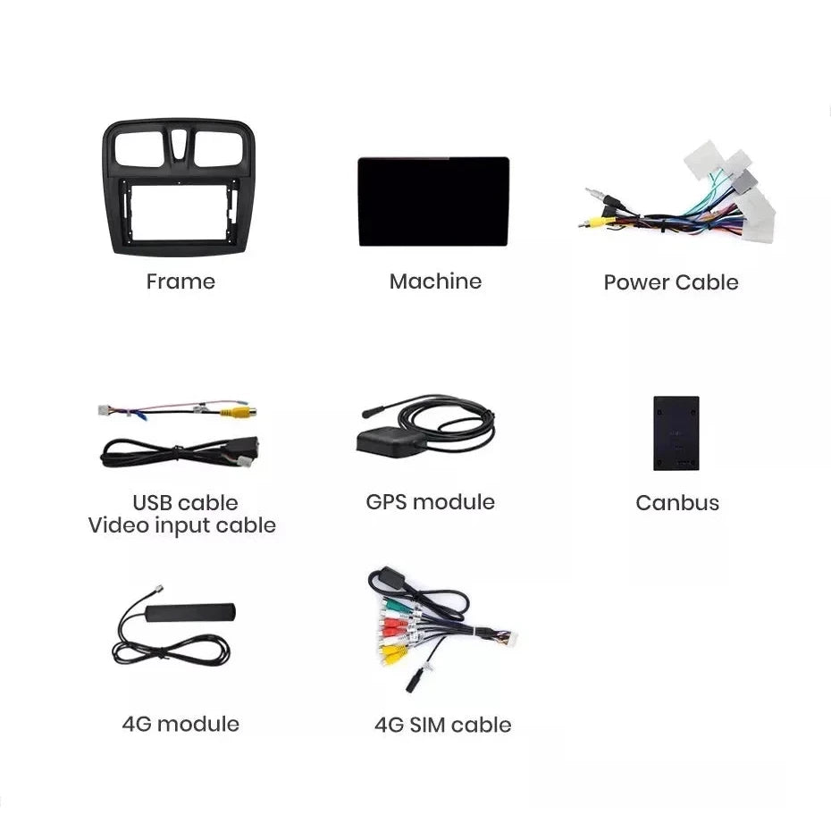 Navigatie Dacia Sandero 2 (2012-2020), Android, Ecran 9 inch, 6GB RAM 128GB, 8-core