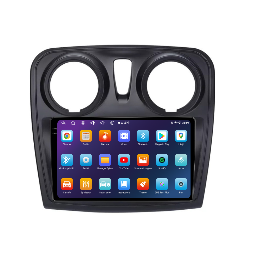 Navigatie Dacia Logan 2 (2012-2020), Android, Ecran 9 inch, 6GB RAM 128GB, 8-core
