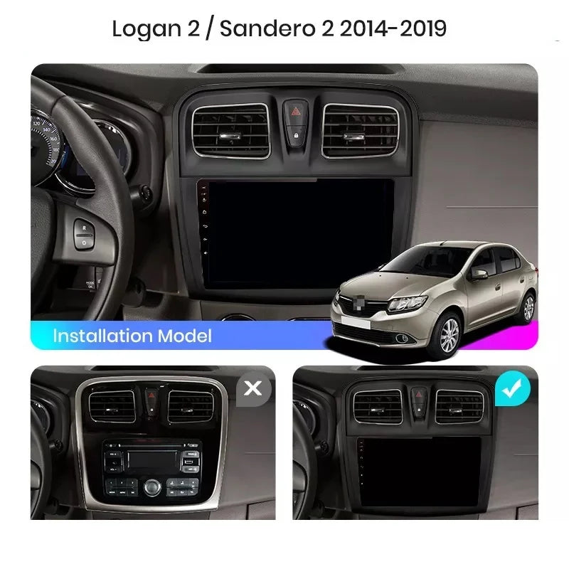 Navigatie Dacia Sandero 2 (2012-2020), Android, Ecran 9 inch, 8GB RAM 256GB