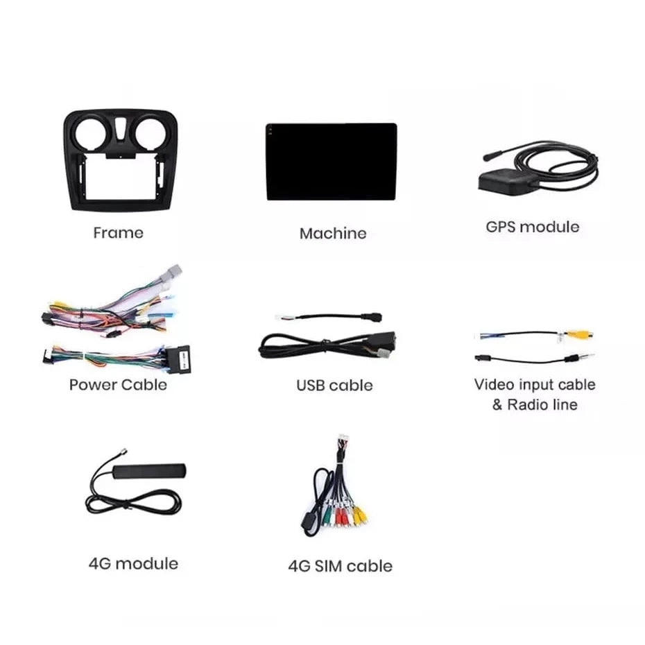Navigatie Dacia Logan 2 2012-2019, Sandero 2 2012-2019, Android 13,Ecran 2K, 8GB RAM 256GB, Octa Core, carplay /android auto