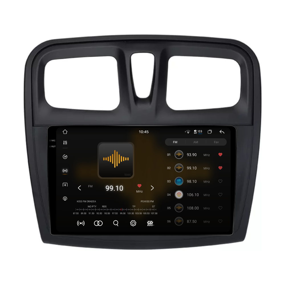 Navigatie Dacia Logan 2 (2012-2020), Android, Ecran 9 inch 2K, 12GB RAM 256GB, 8-core