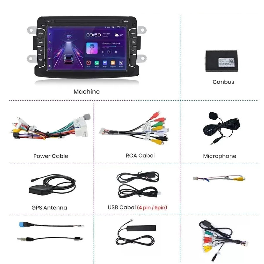 Navigatie Dacia Logan, Sandero, Duster, Android, 2GB RAM 32GB