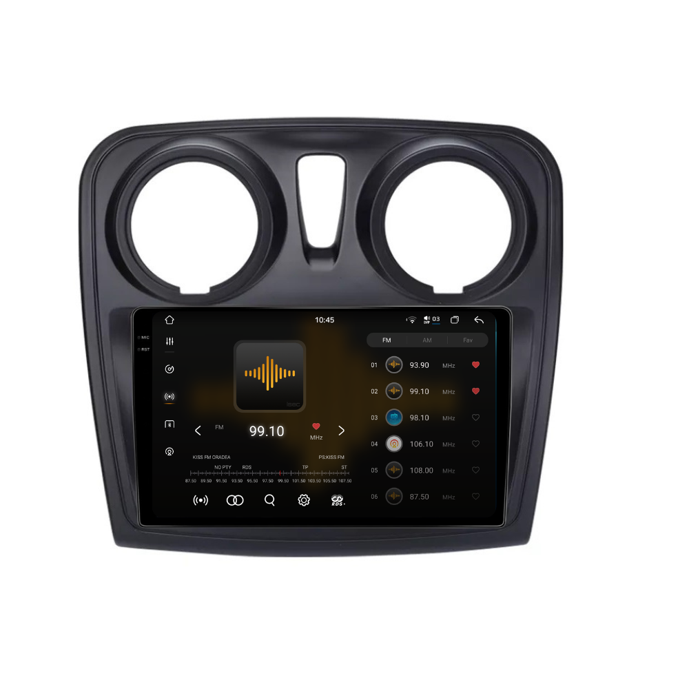 Navigatie Dacia Sandero 2 (2012-2020), Android, Ecran 9 inch 2K, 12GB RAM 256GB, 8-core