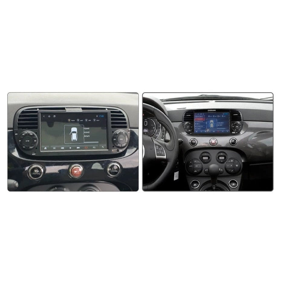 Navigatie Fiat 500 (2007-2015), Ecran 2K, 8GB RAM 256GB, 8-core, negru