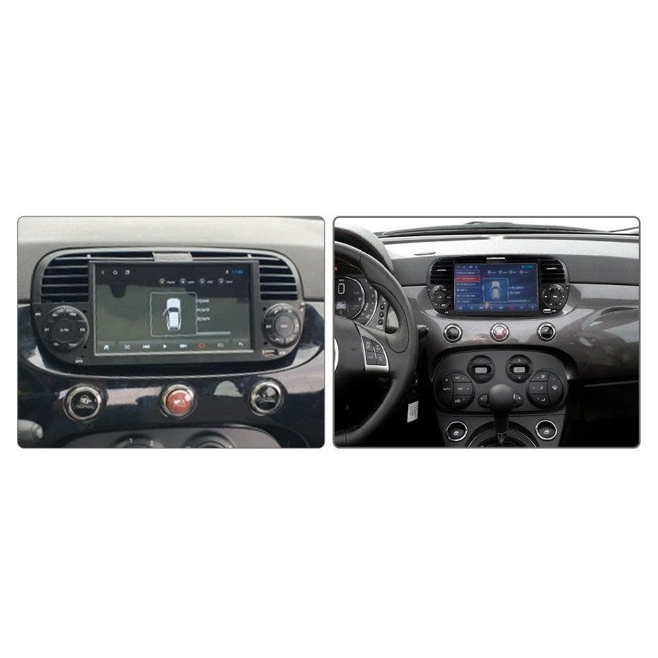 Navigatie Fiat 500 (2007-2015), Ecran 2K, 4GB RAM 64GB, 8-core, negru