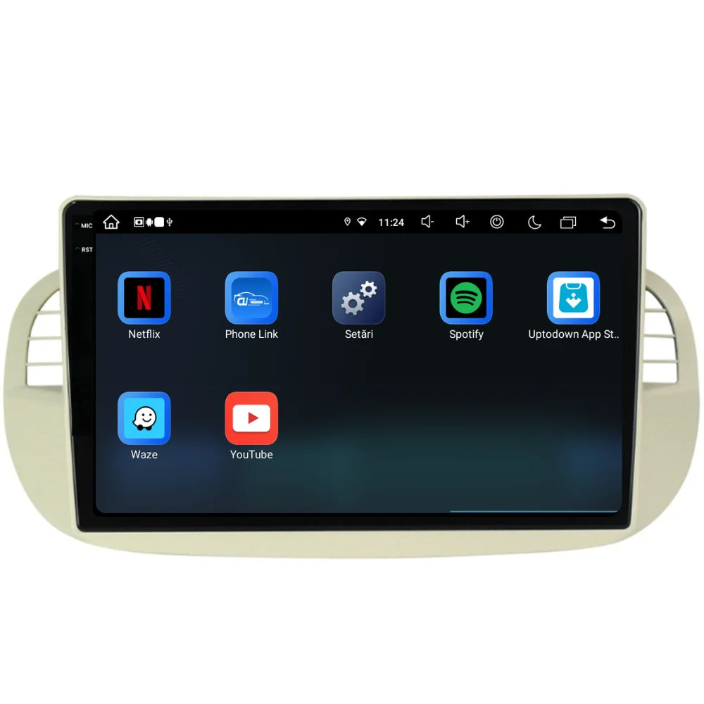 Navigatie Fiat 500 (2007-2015), Ecran 2K, 4GB RAM 64GB, 8-core