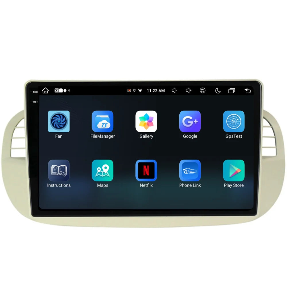 Navigatie Fiat 500 (2007-2015), Ecran 2K, 4GB RAM 64GB, 8-core