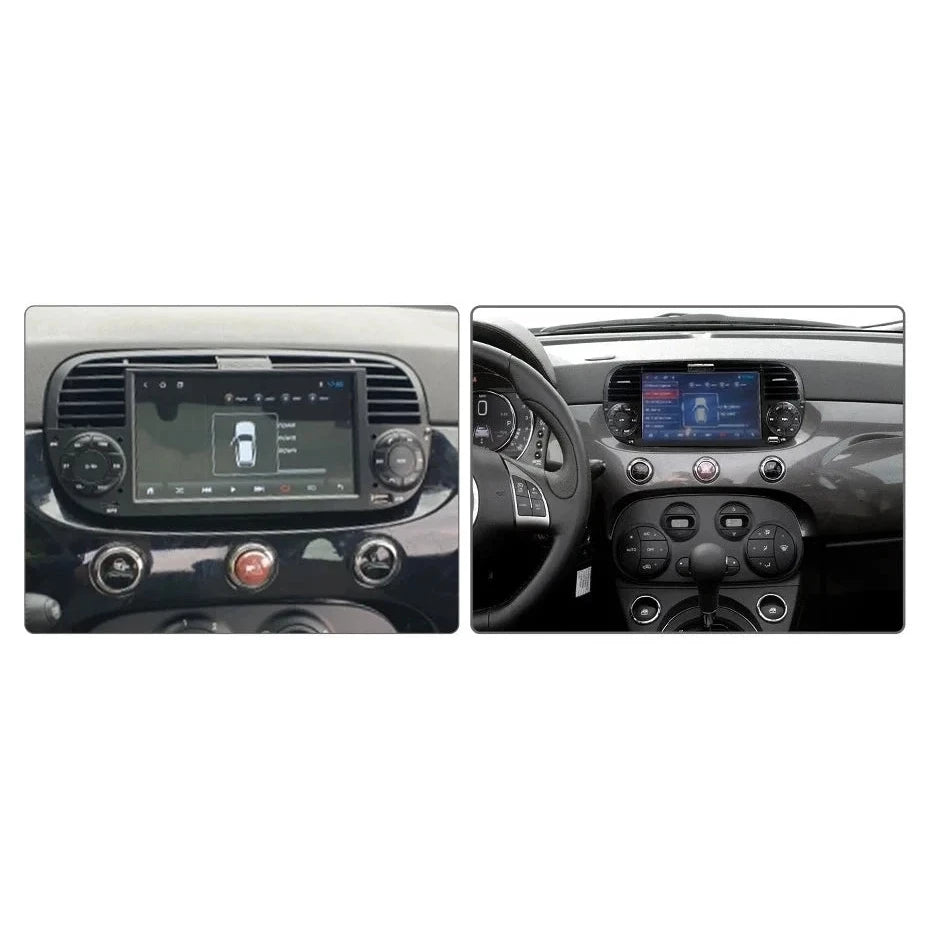Navigatie Fiat 500 (2007-2015), Ecran 9 inch, 6GB RAM 128GB, 8-core, negru