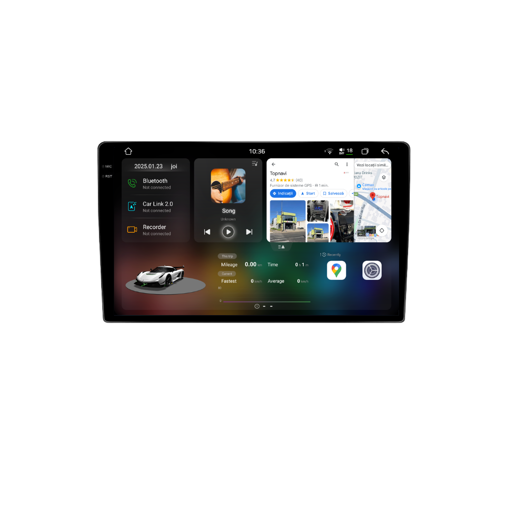 Navigatie Fiat 500L (2012-2017), Ecran 10 inch 2K, 12GB RAM 256GB, 8-core