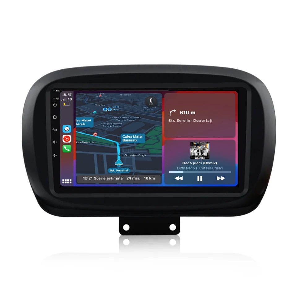 Navigatie Fiat 500x (2014-2020), Ecran 9 inch, 1GB RAM 32GB