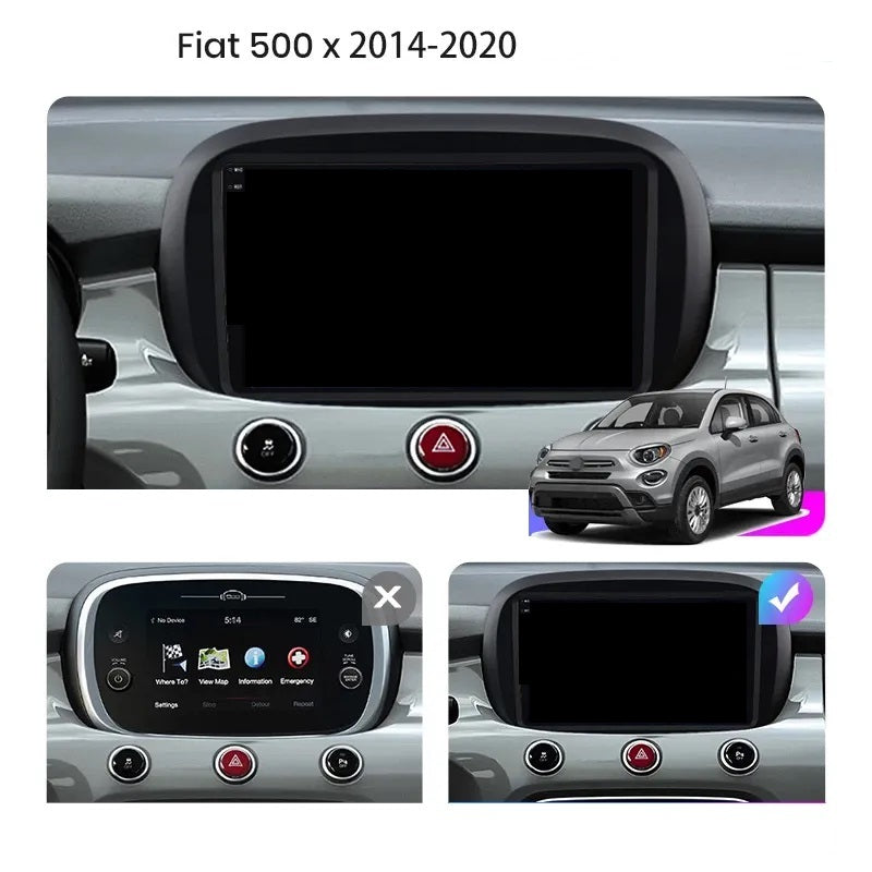 Navigatie Fiat 500x (2014-2020), Ecran 2K, 4GB RAM 64GB, 8-core