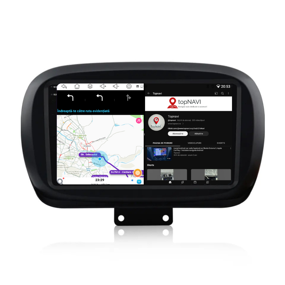 Navigatie Fiat 500x (2014-2020), Ecran 9 inch, 4GB RAM 64GB, 8-core