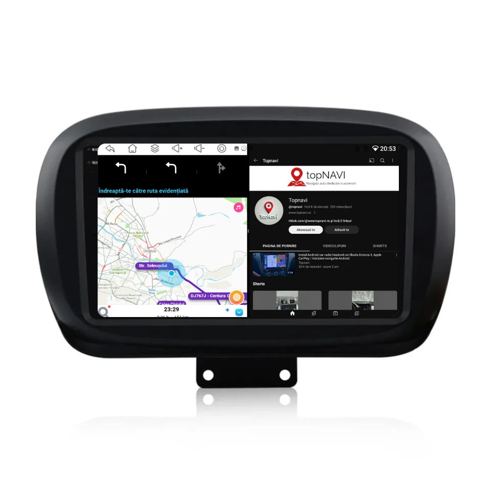 Navigatie Fiat 500x (2014-2020), Ecran 9 inch, 6GB RAM 128GB, 8-core