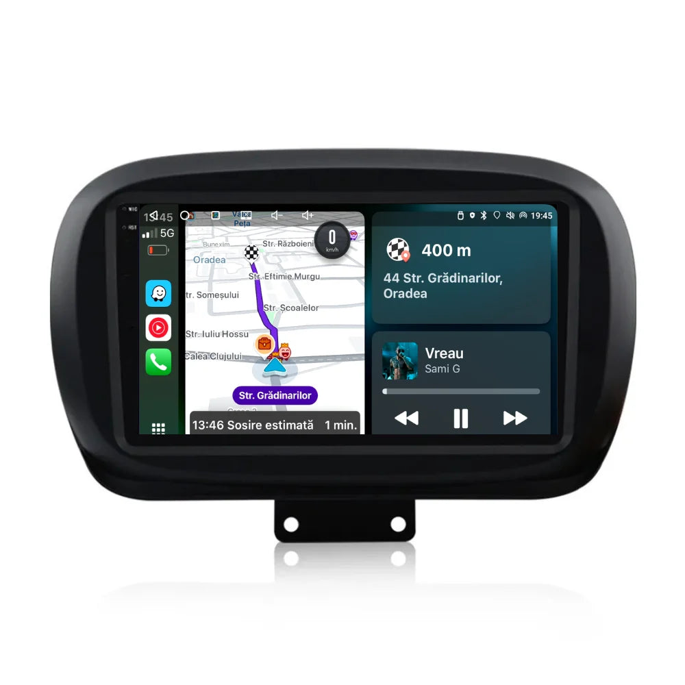 Navigatie Fiat 500x (2014-2020), Ecran 9 inch 2K, 12GB RAM 256GB, 8-core