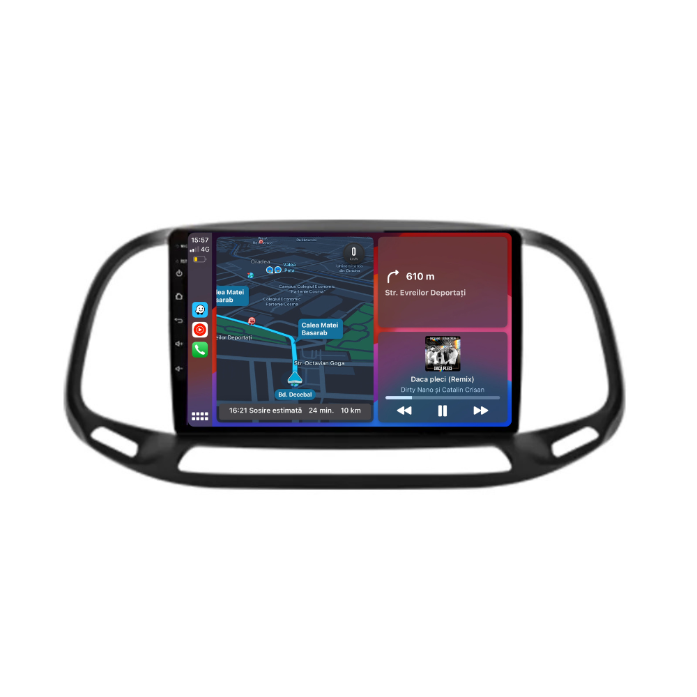 Navigatie Fiat Doblo (2015-2019), Ecran 9 inch, 1GB RAM 32GB