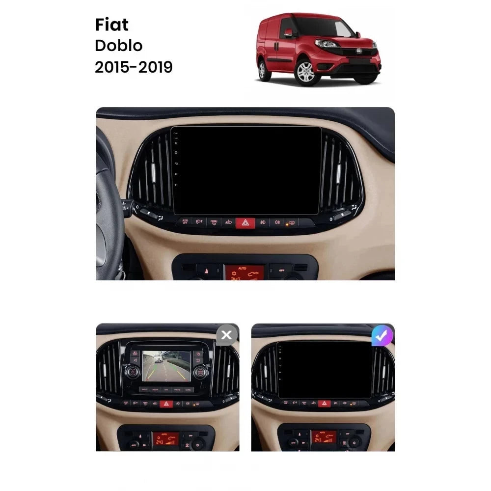 Navigatie Fiat Doblo (2015-2019), Ecran 9 inch, 4GB RAM 64GB, 4-core