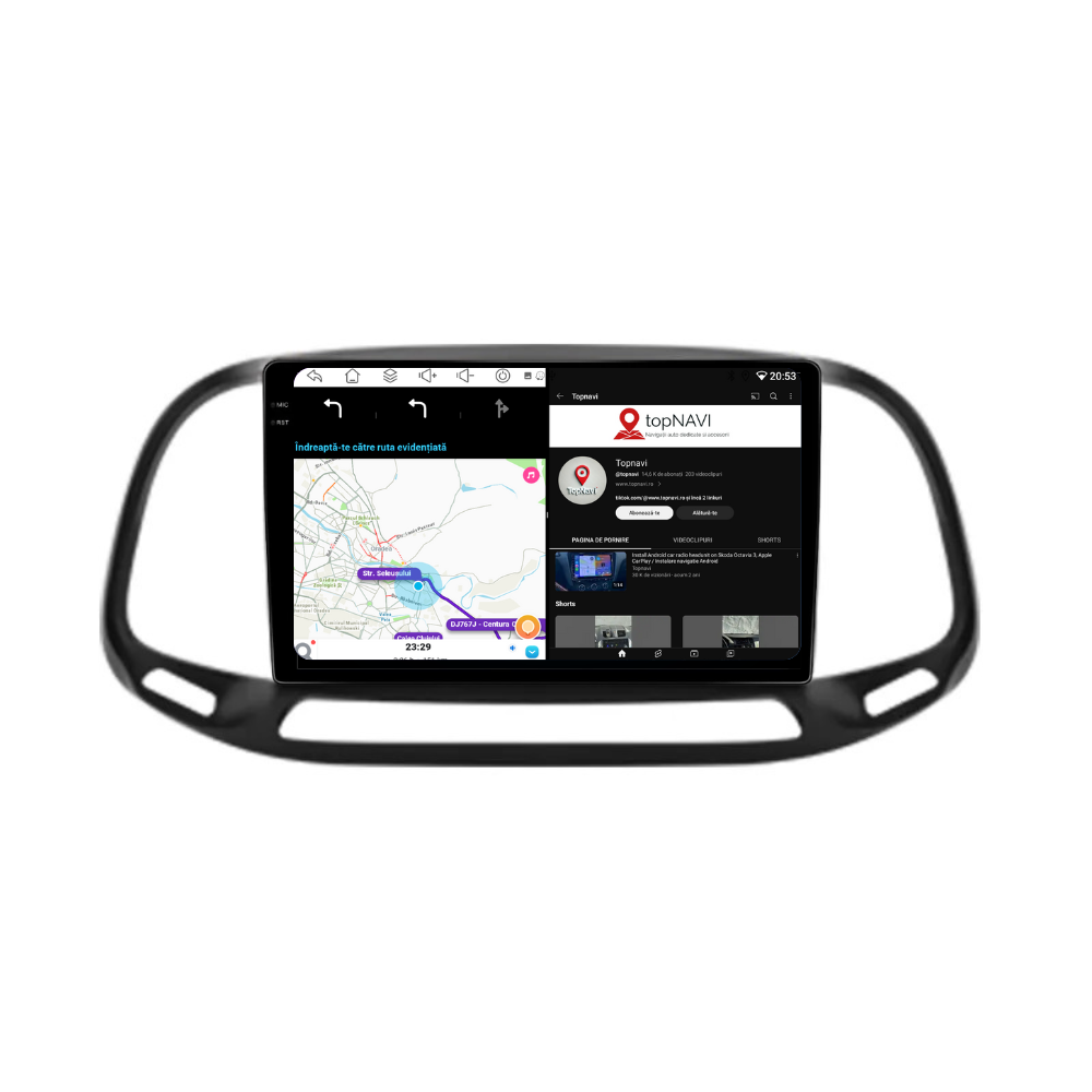Navigatie Fiat Doblo (2015-2019), Ecran 9 inch, 4GB RAM 64GB, 8-core