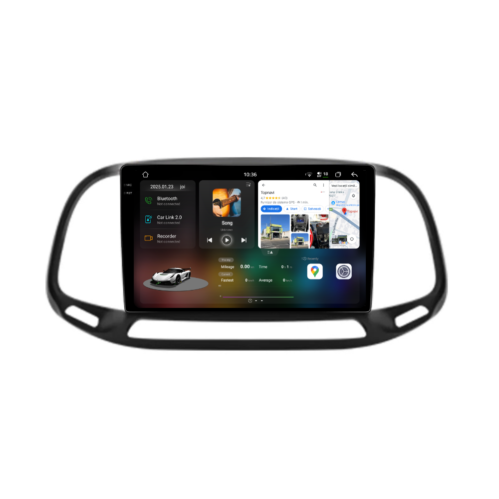 Navigatie Fiat Doblo (2015-2019), Ecran 9 inch 2K, 12GB RAM 256GB, 8-core
