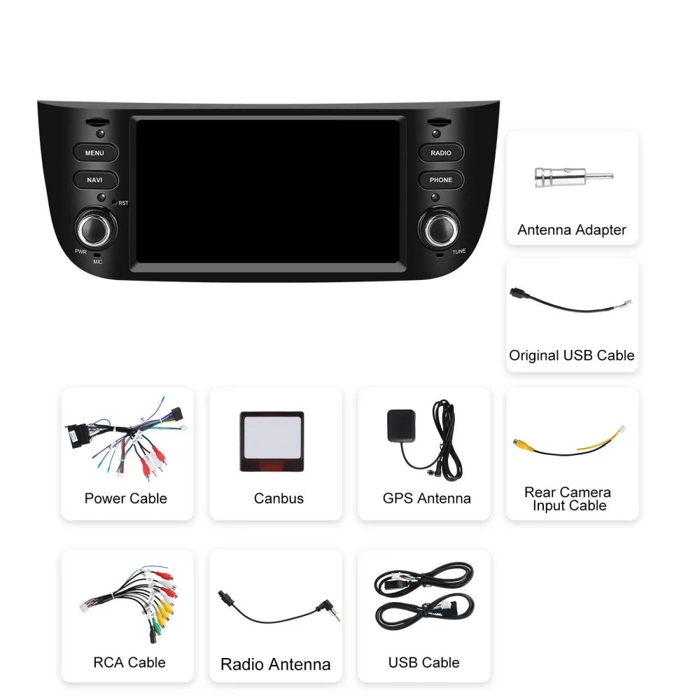 Navigatie Fiat Punto (2010-2018) Ecran 7 inch, 1GB RAM 32GB