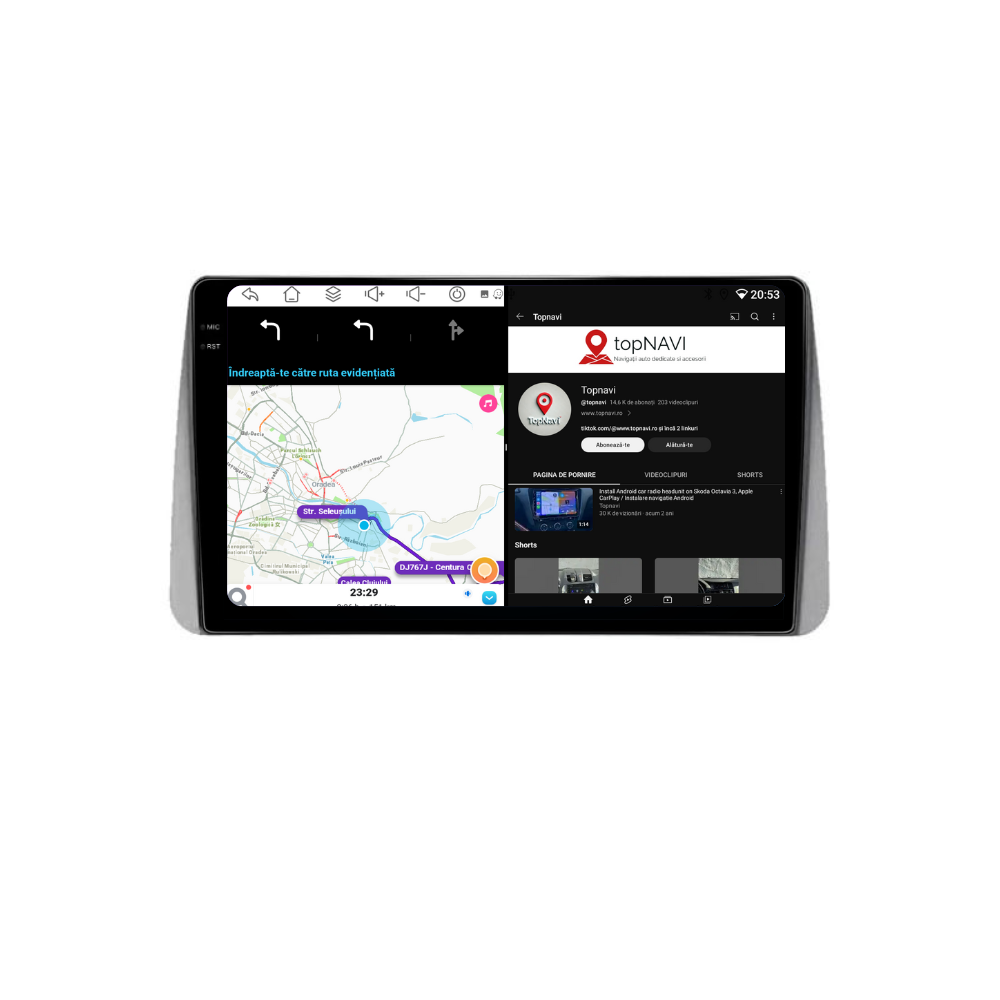 Navigatie Fiat Tipo (2016-2020), Ecran 9 inch, 4GB RAM 64GB, 8-core