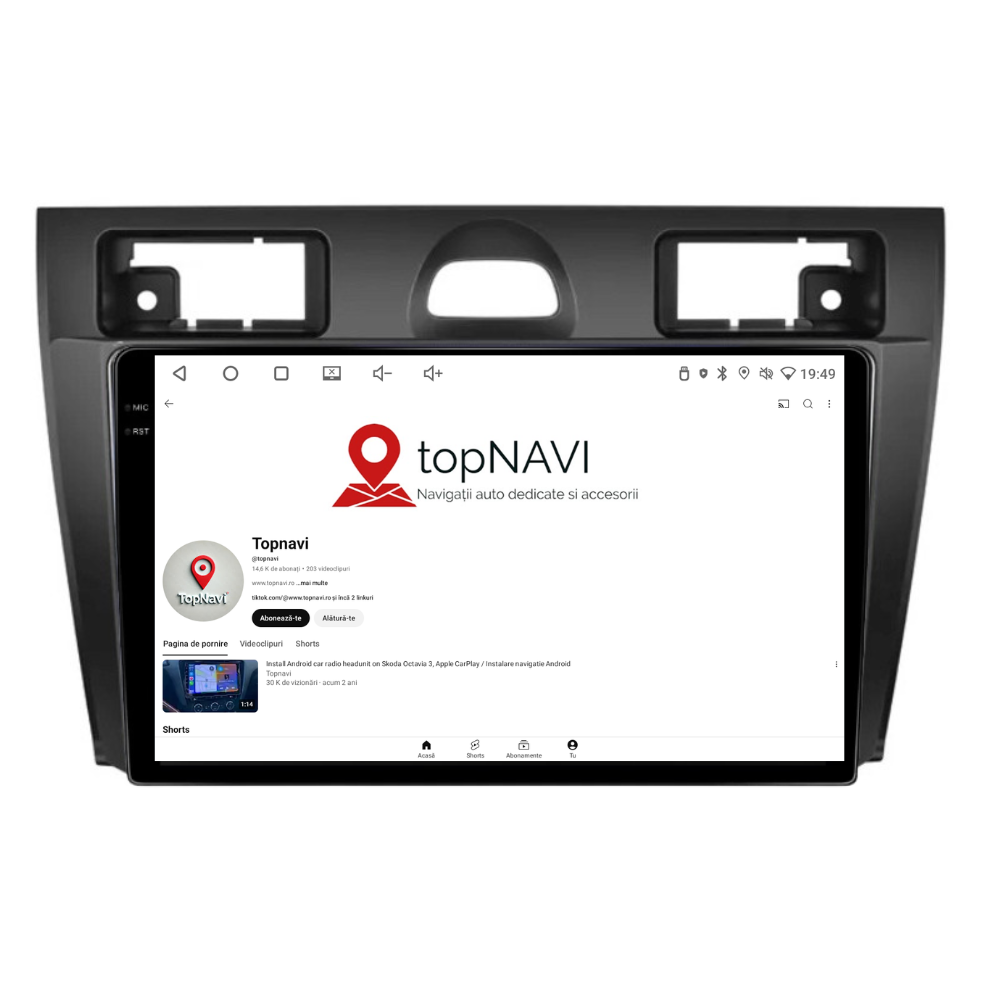 Navigatie Ford Fiesta (2002-2008), Android, Ecran 2K, 8GB RAM 256GB, 8-core