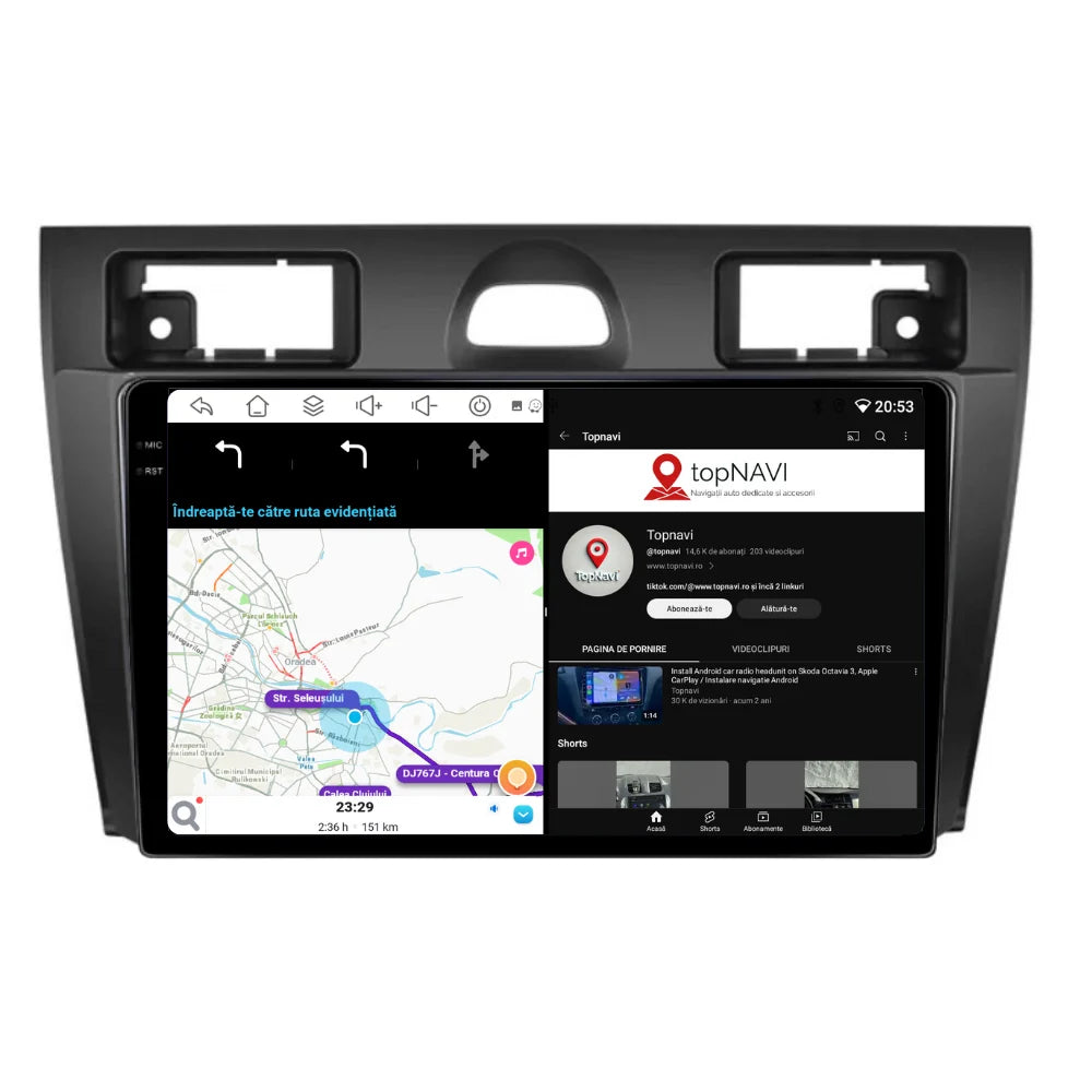 Navigatie Ford Fiesta (2002-2008), Android, Ecran 9 inch, 6GB RAM 128GB, 8-core
