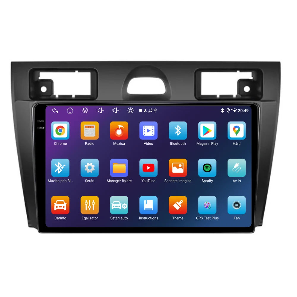 Navigatie Ford Fiesta (2002-2008), Android, Ecran 9 inch, 6GB RAM 128GB, 8-core