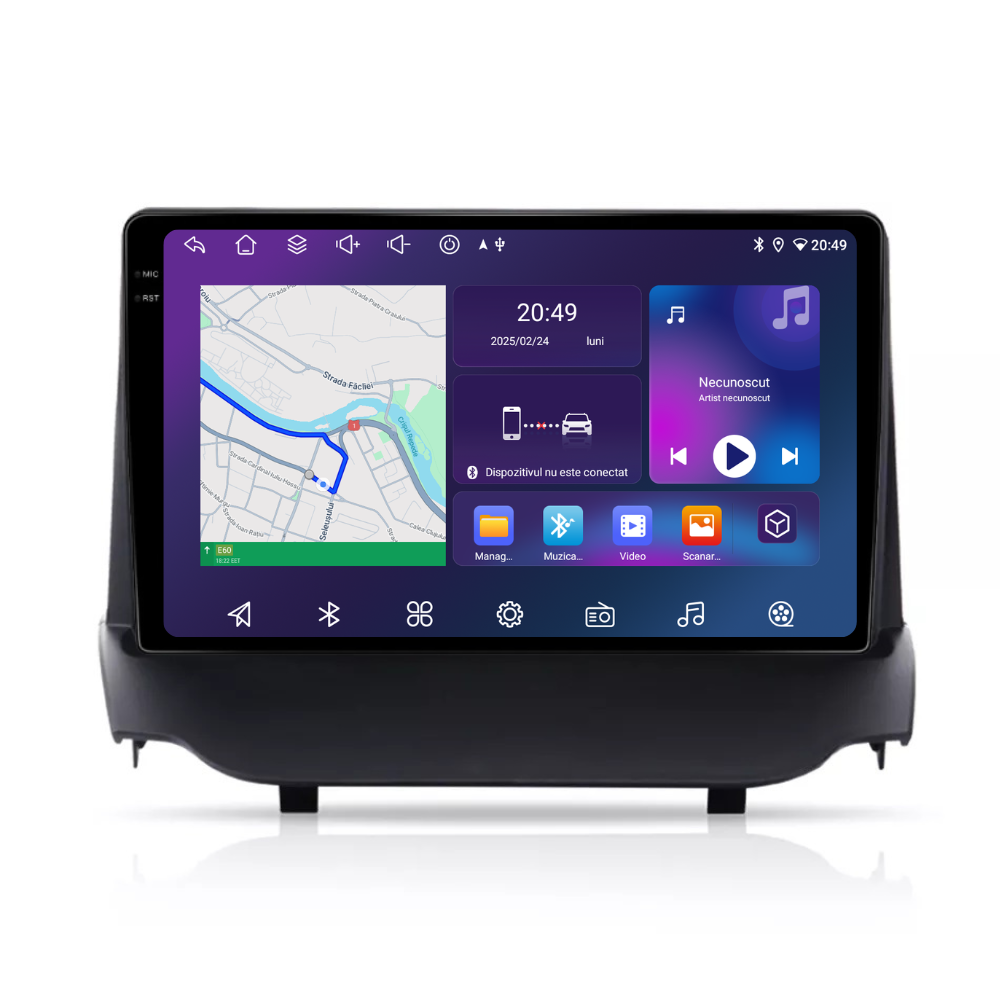 Navigatie Ford Fiesta (2012-2017), Android, Ecran 9 inch, 6GB RAM 128GB, 8-core