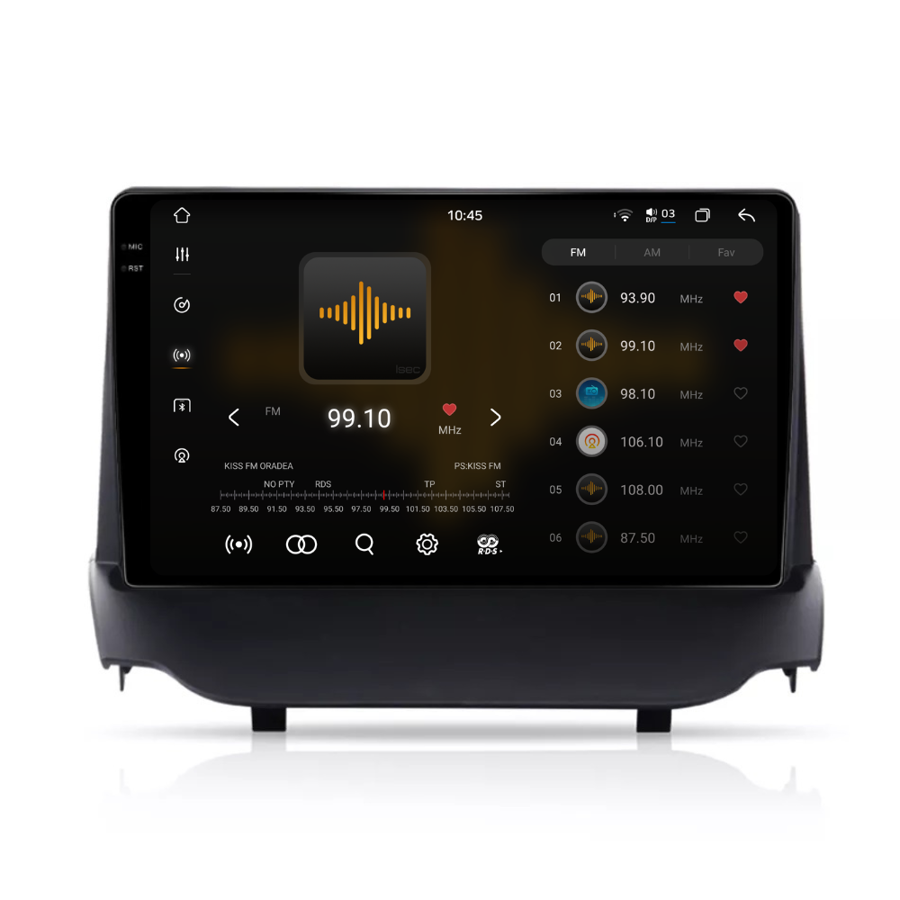 Navigatie Ford Fiesta (2009-2011), Android, Ecran 9 inch 2K, 12GB RAM 256GB, 8-core