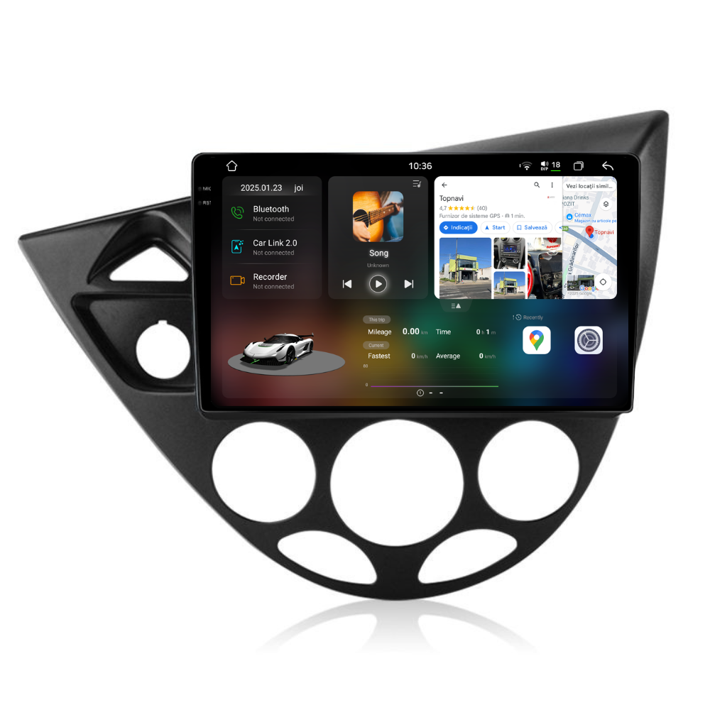 Navigatie Ford Focus 1 (1998-2004), Android, Ecran 9 inch 2K, 12GB RAM 256GB, 8-core