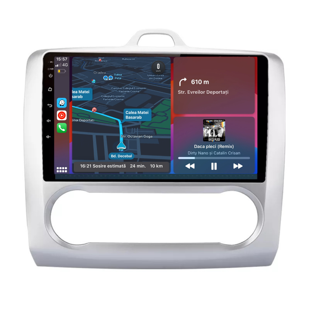 Navigatie Ford Focus (2004-2011), Android 12, 1GB RAM 32GB