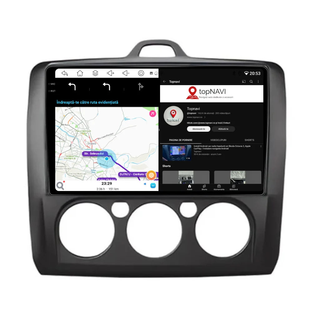 Navigatie Ford Focus (2004-2012), Android, Ecran 9 inch, 6GB RAM 128GB, 8-core