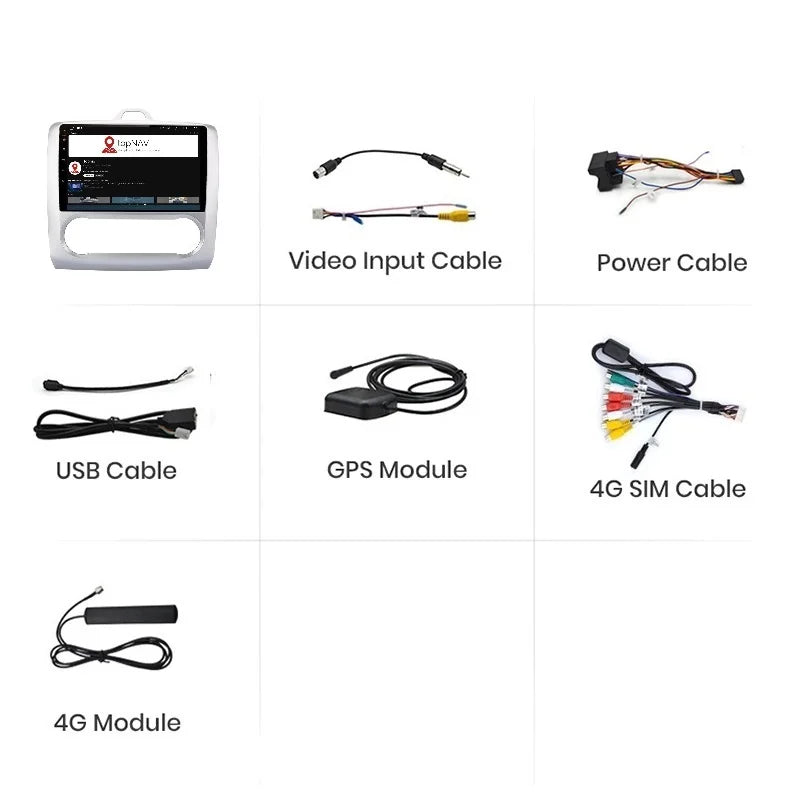 Navigatie Ford Focus (2004-2012), Android, Ecran 9 inch, 6GB RAM 128GB, 8-core