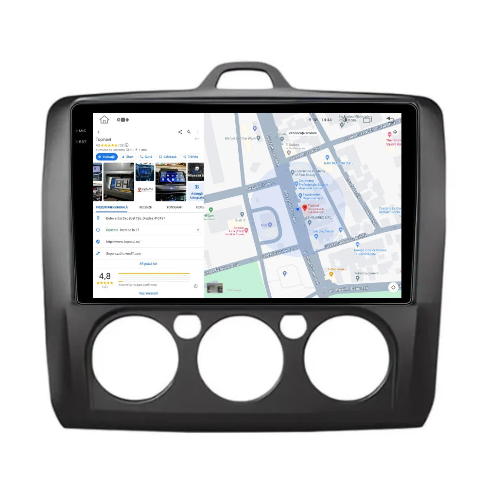 Navigatie Ford Focus 2004-2011, Android 13,Ecran 2K, 4GB RAM 64GB, Octa Core, carplay /android auto,rama negru AC