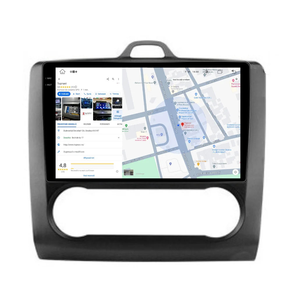 Navigatie Ford Focus 2004-2011, Android 13,Ecran 2K, 4GB RAM 64GB, Octa Core, carplay /android auto,rama negru clima