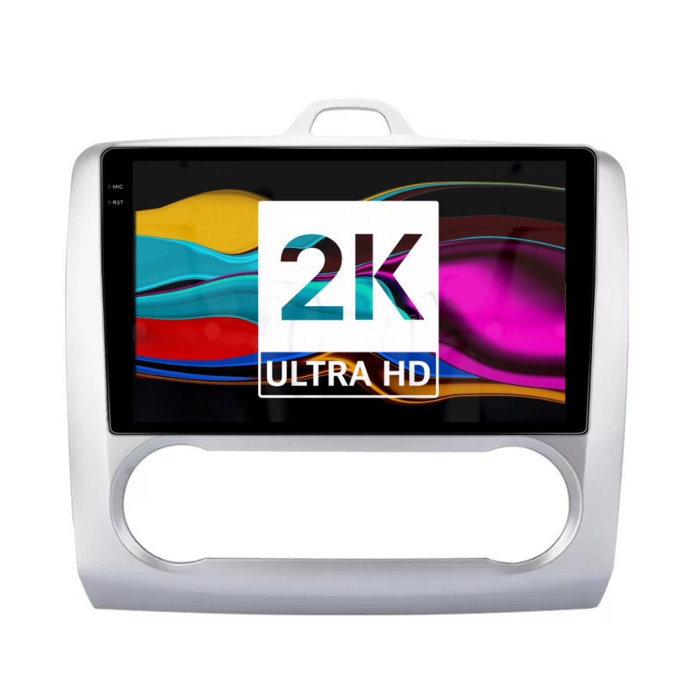 Navigatie Ford Focus 2004-2011, Android 13,Ecran 2K, 4GB RAM 64GB, Octa Core, carplay /android auto,rama argintiu clima