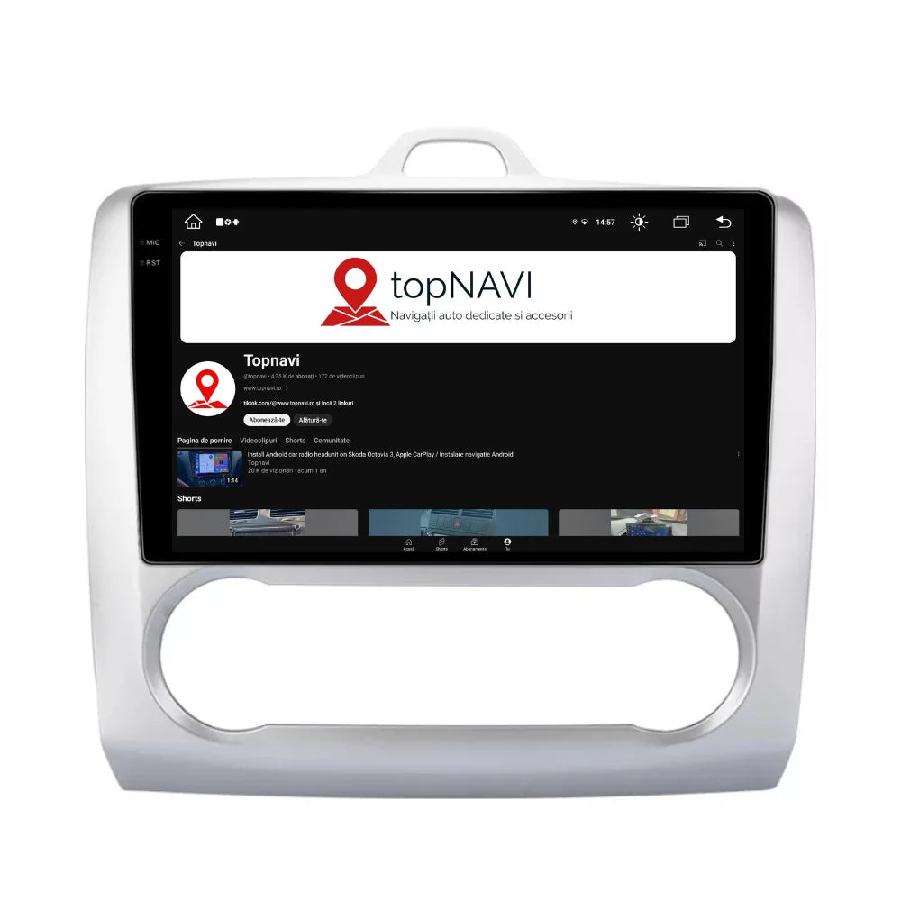 Navigatie Ford Focus 2004-2011, Android 13,Ecran 2K, 4GB RAM 64GB, Octa Core, carplay /android auto,rama argintiu clima